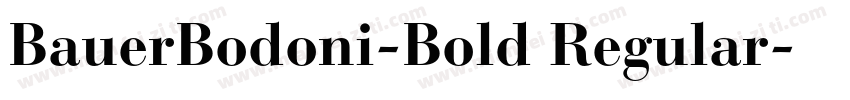 BauerBodoni-Bold Regular字体转换